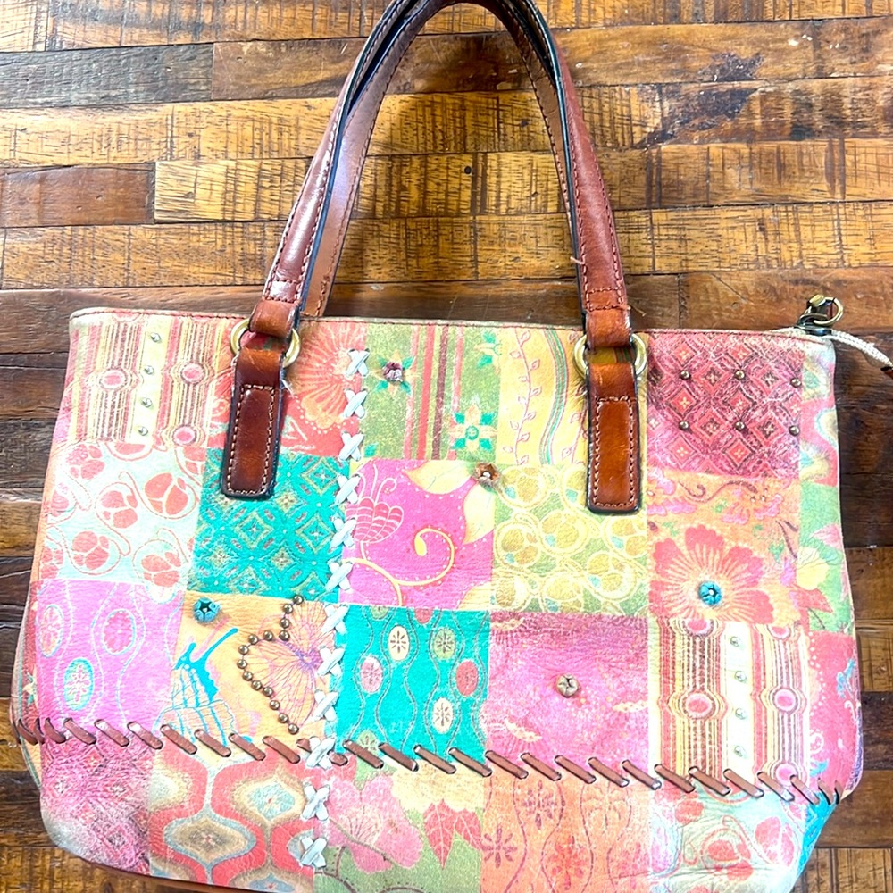 Vintage Fossil Patchwork small bag